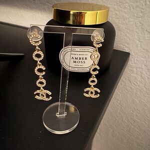 Gold Pearl Drop Earrings
